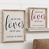 Personalized Barnwood Frame Typography Art - All Of Me - 19275