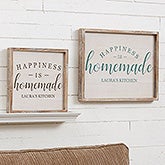 Custom Barnwood Wall Art - Happiness is Homemade - 19279