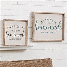 Custom Barnwood Wall Art - Happiness is Homemade - 19279