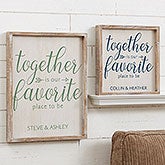 Personalized Romantic Word Art - Together | Barnwood Frame - 19280
