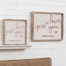 Custom Barnwood Wall Art - P.S. I Love You - 19282