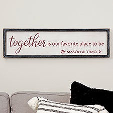 Personalized Barnwood Wall Art - Together - 19290