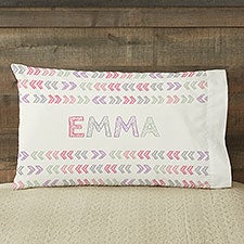 Personalized Kids Pillowcases - Stencil Girl Name - 19328