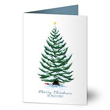 Personalized Christmas Cards - Evergreen Christmas - 19346