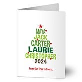 Personalized Christmas Cards - Christmas Family Tree - 19350