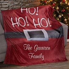 Personalized Christmas Blankets - Santa Belt - 19360