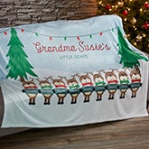 Personalized Christmas Blankets - Reindeer Family - 19361