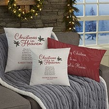 Personalized Memorial Pillows - Christmas In Heaven - 19384