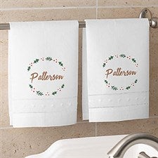 Personalized Linen Towels - Cozy Christmas - 19385