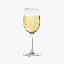 Personalized Business Logo 12oz. White Wine Glasses - 19397