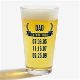 Personalized Pint Glasses - Date Established - 19410