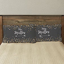 Personalized Wedding Pillowcases - Sparkling Love - 19431