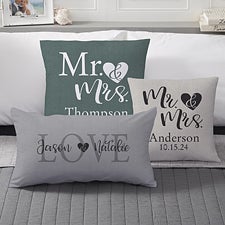 Personalized Throw Pillows - Elegant Couple - 19458