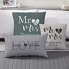 Personalized Throw Pillows - Elegant Couple - 19458