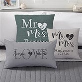 Personalized Throw Pillows - Elegant Couple - 19458