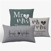 Personalized Throw Pillows - Elegant Couple - 19458