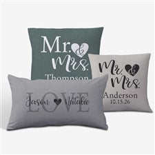 Personalized Throw Pillows - Elegant Couple - 19458