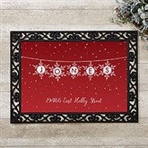 Personalized Holiday Doormats Festive Snowflakes - 19466