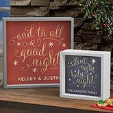 Personalized LED Light Shadow Box - Silent Night - 19468