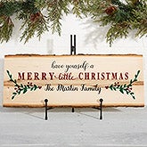 Personalized Basswood Plank Signs - Merry Christmas - 19470