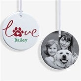 Personalized Dog Ornaments - Love Has 4 Paws - 19485