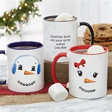 Personalized Christmas Mugs - Snowman Characters - 19489