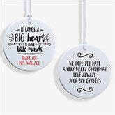 Personalized Teacher Ornament - It Takes A Big Heart - 19501