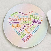 Personalized Round Mouse Pad - Word Art Heart - 19518