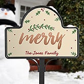 Personalized Garden Stakes - Cozy Christmas - 19524