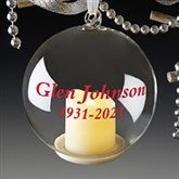 Personalized Light Up Glass Ornaments - Memorial - 19539