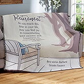 Personalized Retirement Throw Blanket - Embrace The Future - 19548