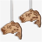 Personalized Bass Fishing Ornament - 19564