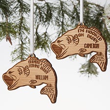 Personalized Bass Fishing Ornament - 19564