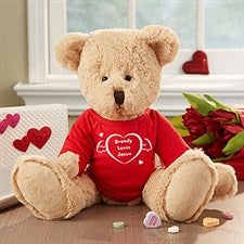 Personalized Teddy Bear Gift With Custom Heart T Shirt - 1957