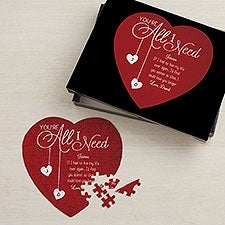 Personalized Heart Puzzle - You're All I Need - 19571