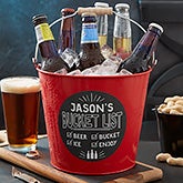 Personalized Metal Beer Buckets - Bucket List - 19576