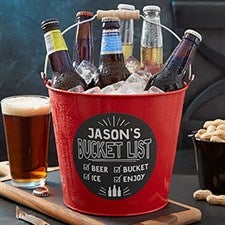 Personalized Metal Beer Buckets - Bucket List - 19576