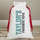 Personalized Kids' Canvas Toy Bag - Bold Type - 19583