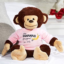 Personalized Monkey Stuffed Animal - Bananas for You - 19585