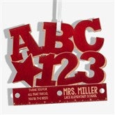 ABC  123 Personalized Teacher Ornament - 19590