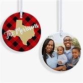 State Pride Buffalo Check Personalized Ornaments - 19646