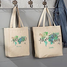 Personalized Canvas Tote - Adventure Awaits - 19659