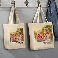 Personalized Photo Collage Canvas Tote Bags - 19665