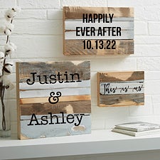 Reclaimed Wood Wall Art - Add Any Text - 19696