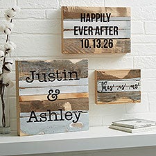 Reclaimed Wood Wall Art - Add Any Text - 19696