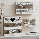 Custom Reclaimed Wood Wall Art - Romantic Arrows - 19697