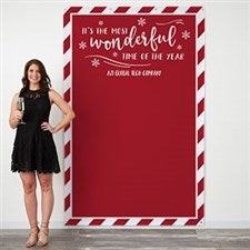 Personalized Holiday Photo Backdrop - Most Wonderful Time - 19712