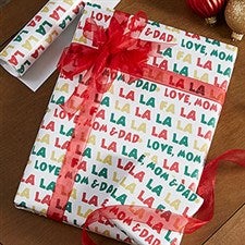 Personalized Christmas Wrapping Paper - Fa La La - 19729