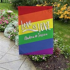 Personalized Love Is Love Equality Garden Flag - 19736