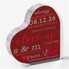 I Love Us Personalized Heart Keepsake - 19739